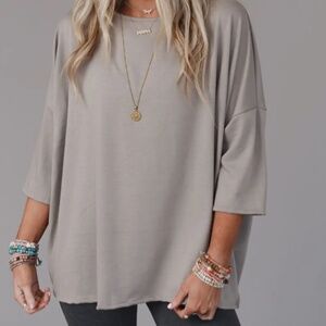 Cozy Cool Oversized Tee - Coco